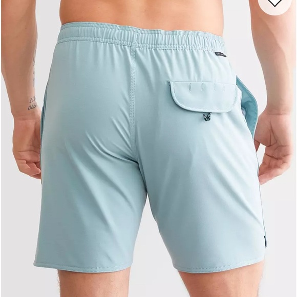 Vissla Solid Sets Stretch Swim Trunks Stone Blue Size Large. From The Buckle. - Picture 2 of 7